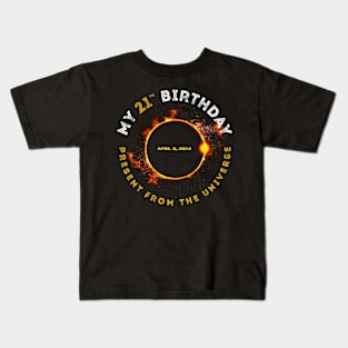 Solar Eclipse 2024 21th Birthday Present April 4 Totality Kids T-Shirt